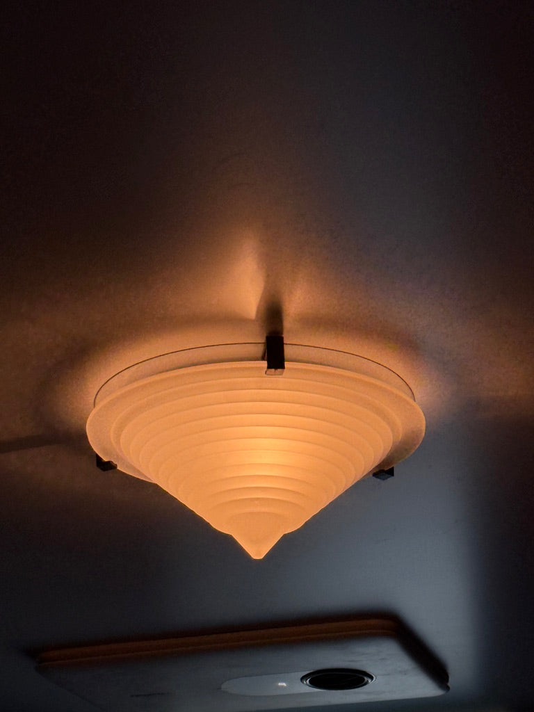 Glass corn ceiling lamp vintage