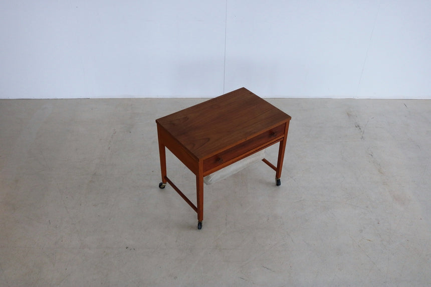 Danish teak sewing cart