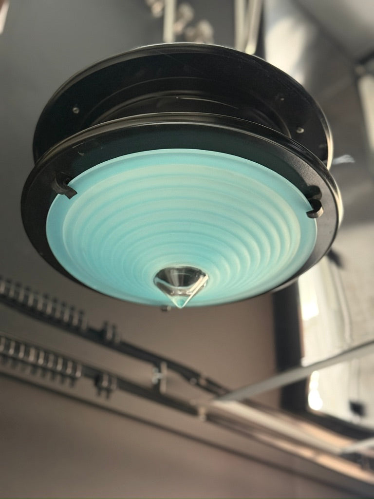 Glass corn ceiling lamp vintage