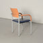블루 가죽 arm chair by Wiesner Hager