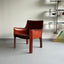 Cognac leather lounge chair Cassina