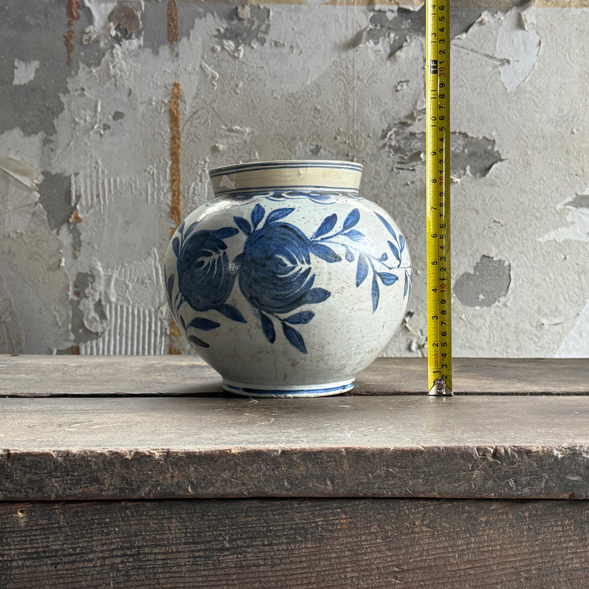 청화 석기 pottery 청화 Stoneware Jar 25x21H cm