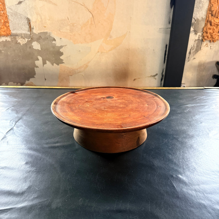 #2 원형 목재 쟁반 Round Wooden Tray 39x10H cm