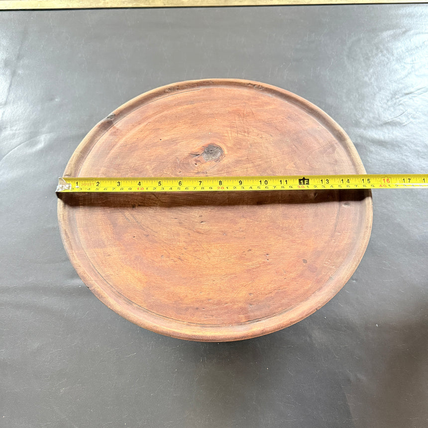 #2 원형 목재 쟁반 Round Wooden Tray 39x10H cm