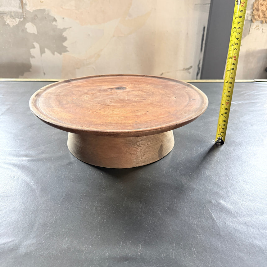 #2 원형 목재 쟁반 Round Wooden Tray 39x10H cm