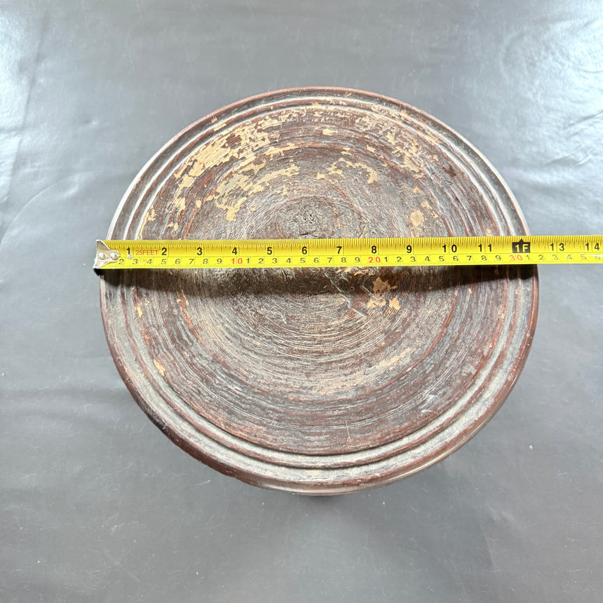 #3 원형 목재 소반 Round Wooden Soban 31x22H cm