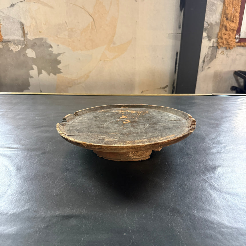 #5 원형 목재 쟁반 Round Wooden Tray 37x7H cm