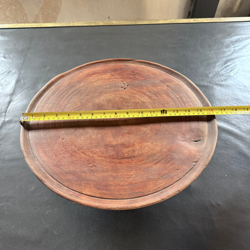 #13 원형 목재 쟁반 Round Wooden Tray 41x12H cm