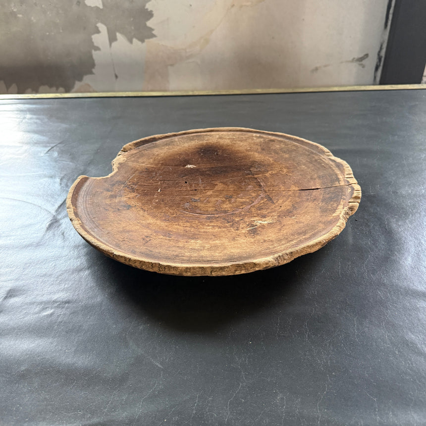#14 원형 목재 쟁반 Round Wooden Tray 40x2H cm
