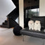 Italian black Pouf stool