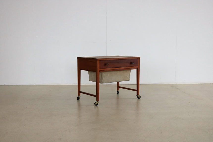 Danish teak sewing cart