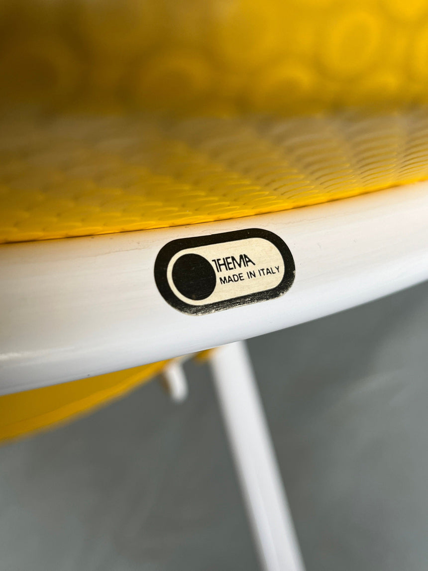 yellow arm chair by Thema, Italy