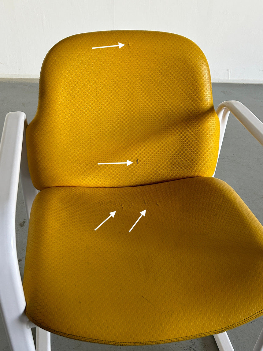 yellow arm chair by Thema, Italy