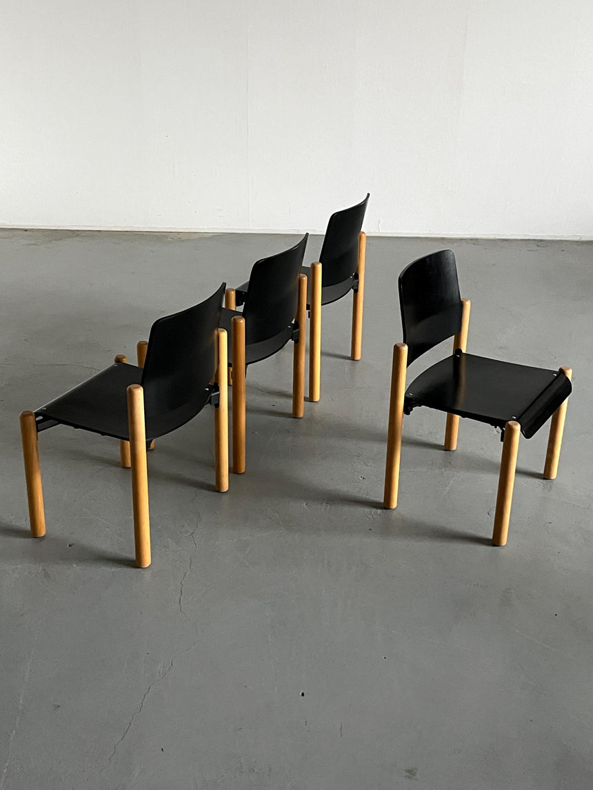 Beech wood 수직적립의자 by Froscher Sitform