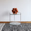 Glass serving side table