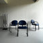 Cushioned steel chair Blue / Black