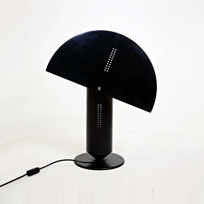 Italian black metal table lamp by Stefano Panichi