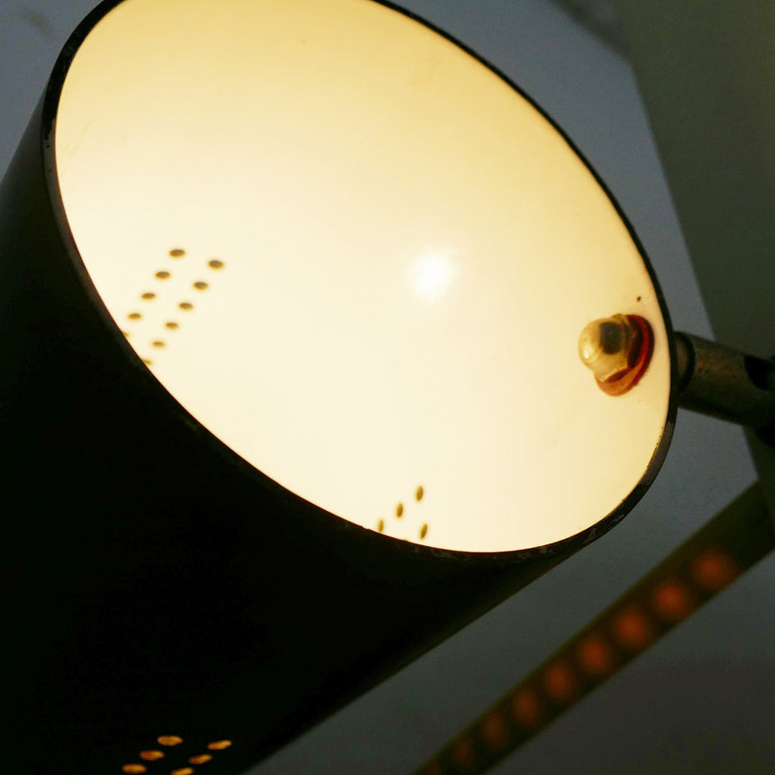 Italian black metal table lamp by Stefano Panichi