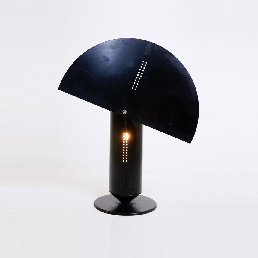 Italian black metal table lamp by Stefano Panichi