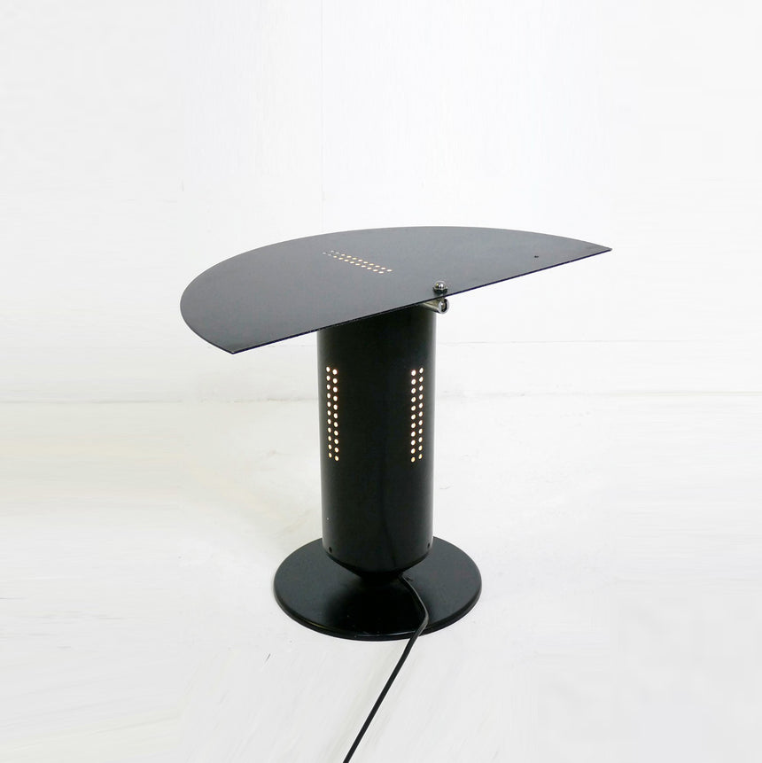 Italian black metal table lamp by Stefano Panichi